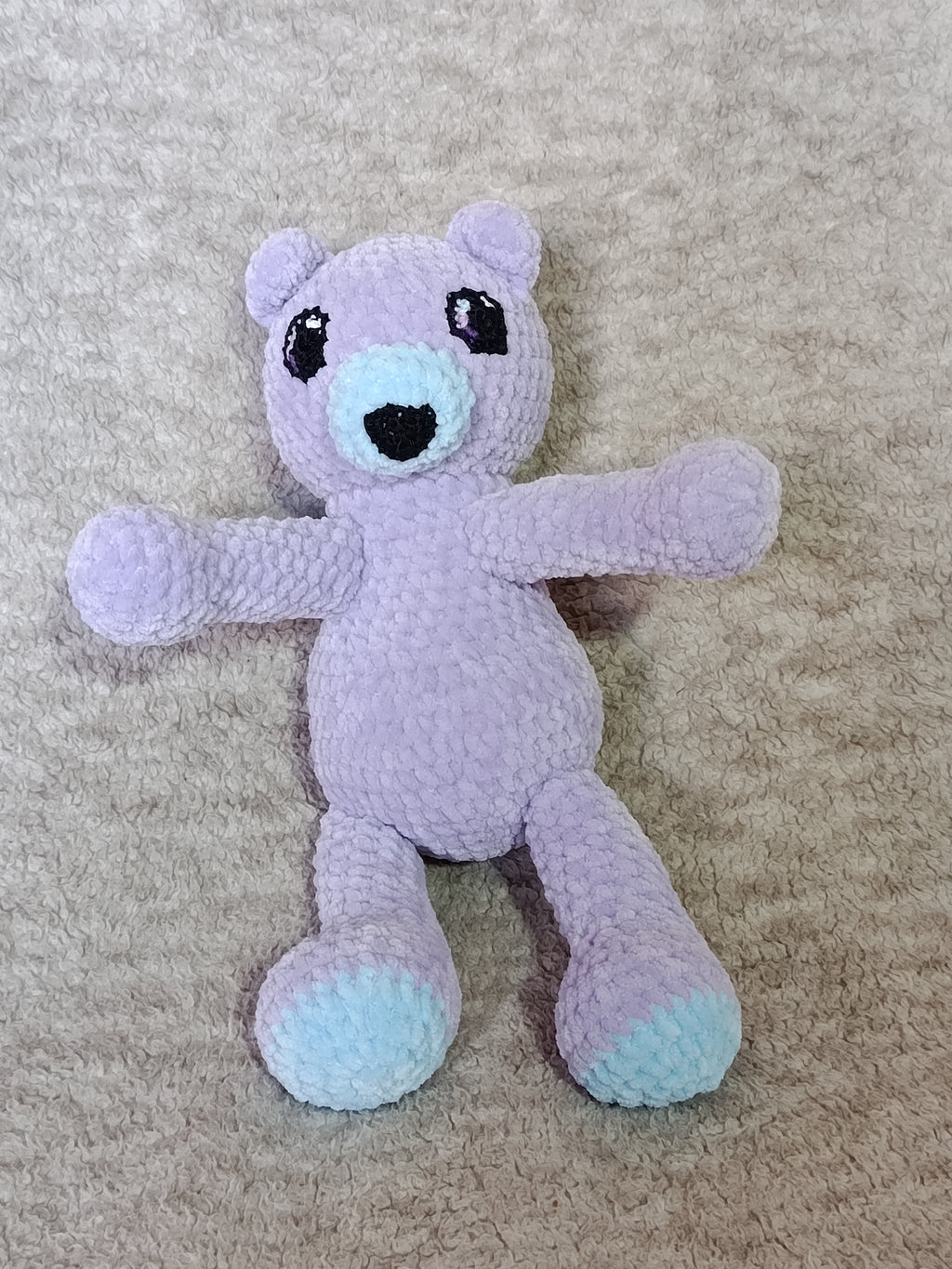 Lune – Ourson câlin _ lilas & bleu clair