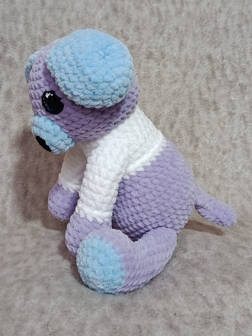 Orion – Petit Chien fidèle _ lilas, bleu ciel et blanc