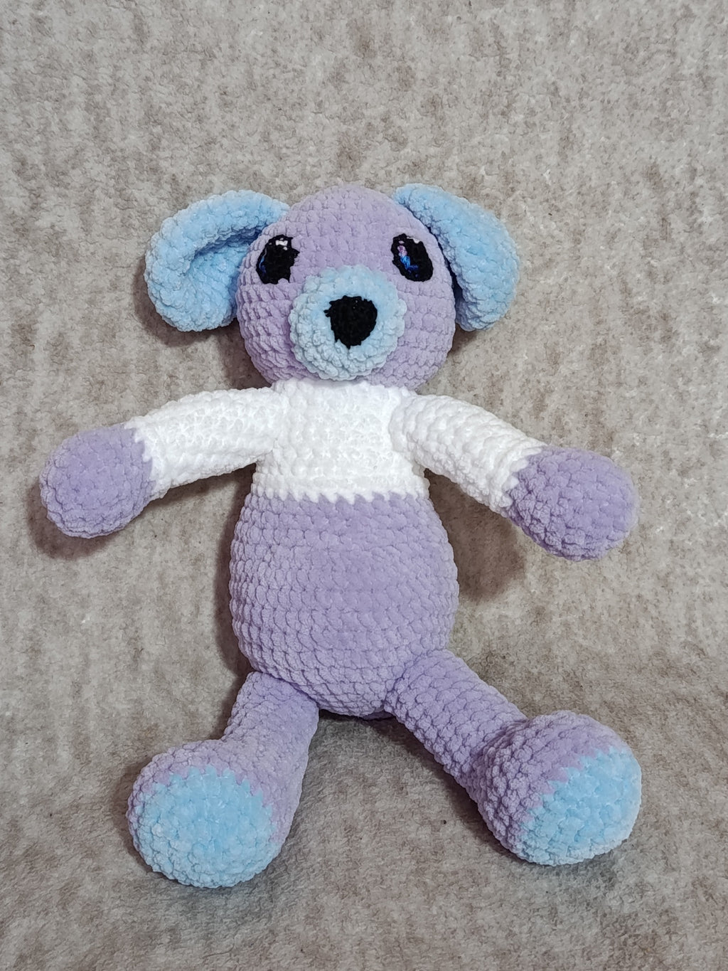 Orion – Petit Chien fidèle _ lilas, bleu ciel et blanc