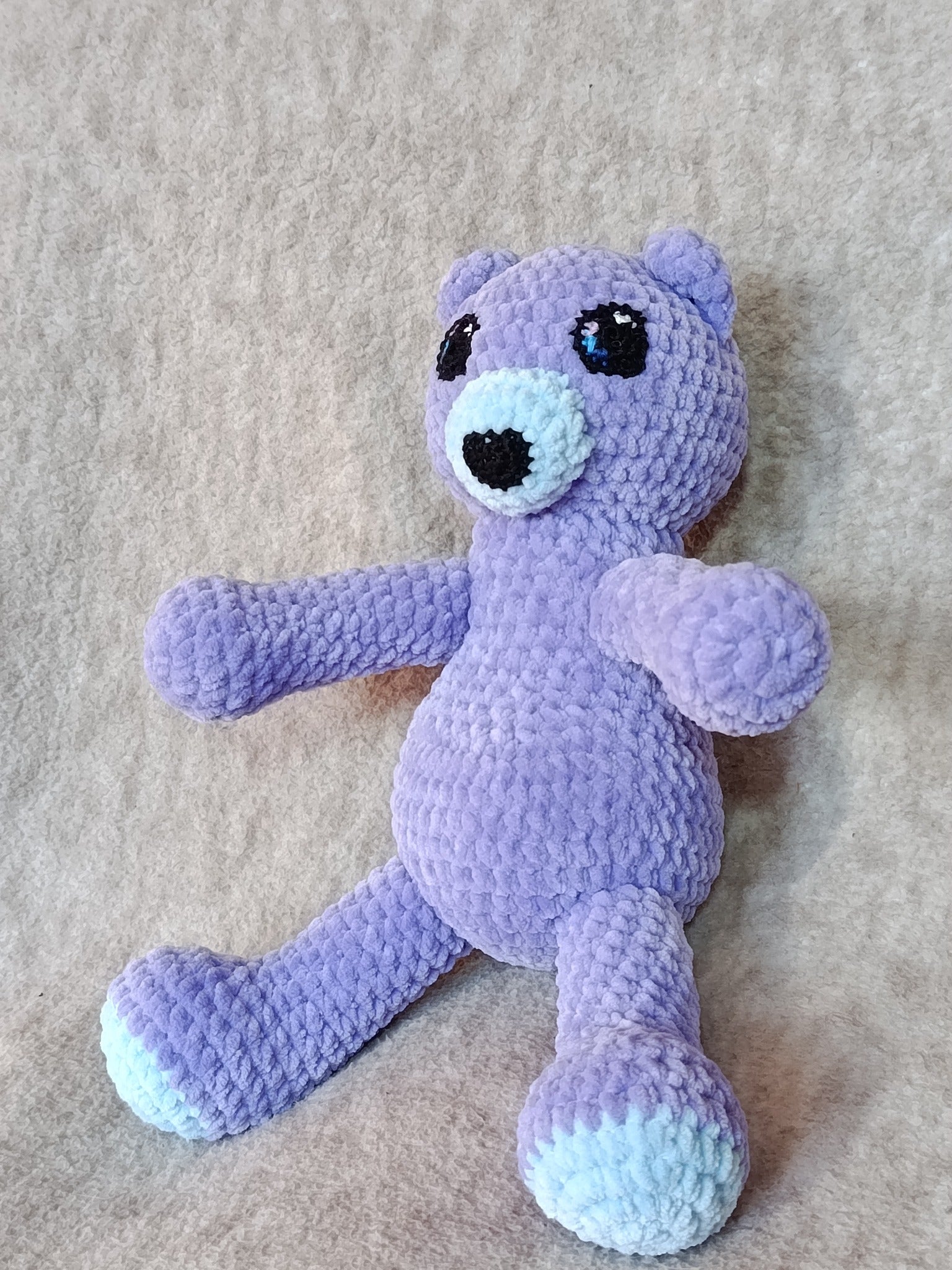 Lune - Ourson Câlin lavande et bleu clair (modèle unique prêt à adopter)