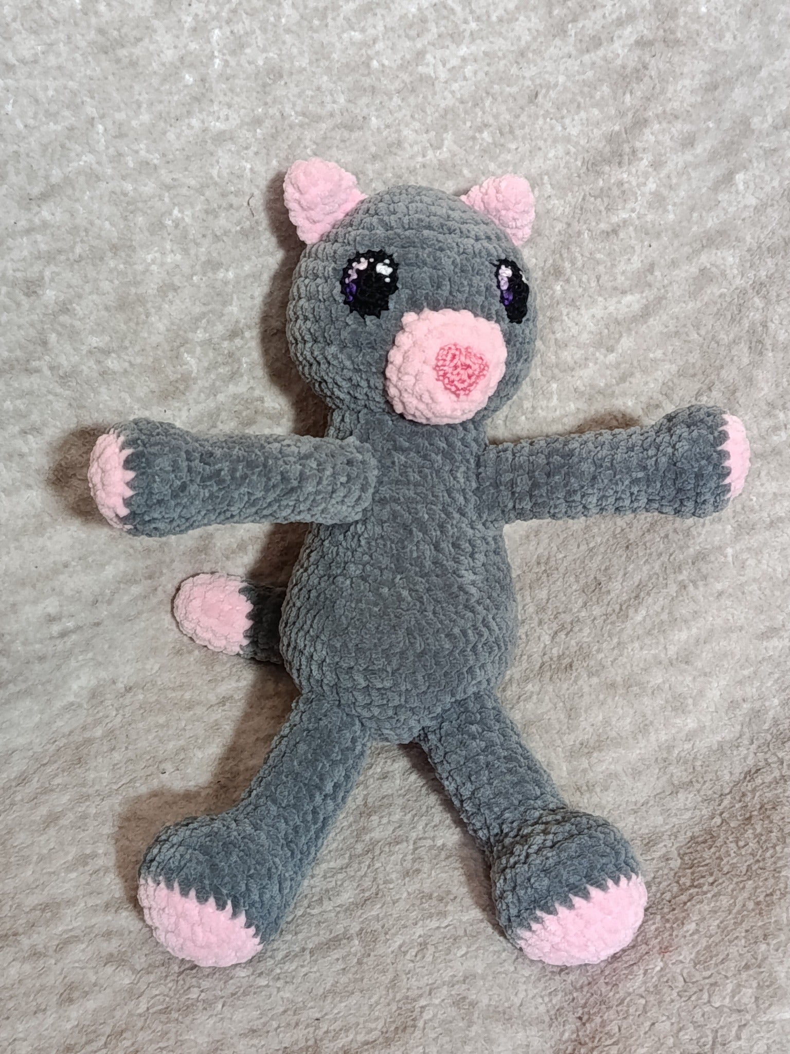 Sélène – Chatonne coquette _ gris et rose