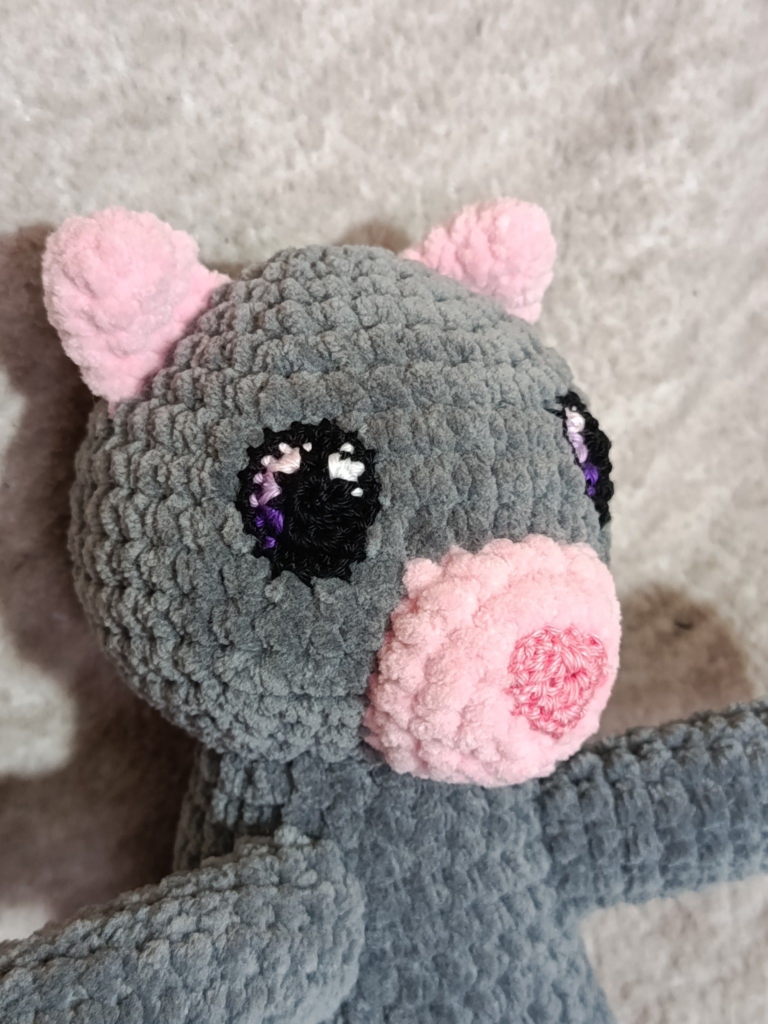 Sélène – Chatonne coquette _ gris et rose