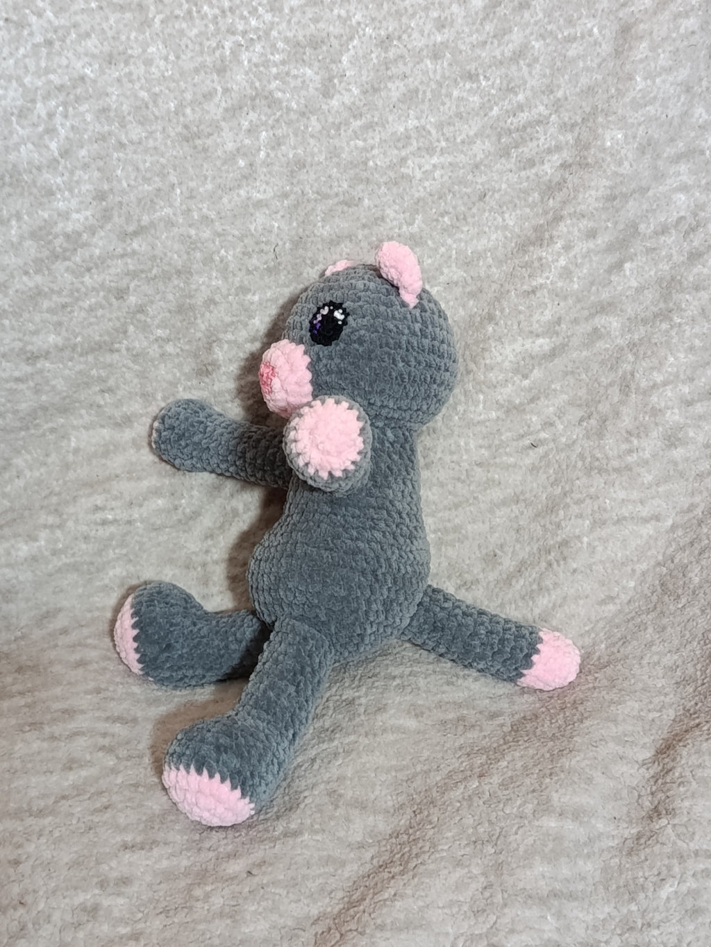 Sélène – Chatonne coquette _ gris et rose