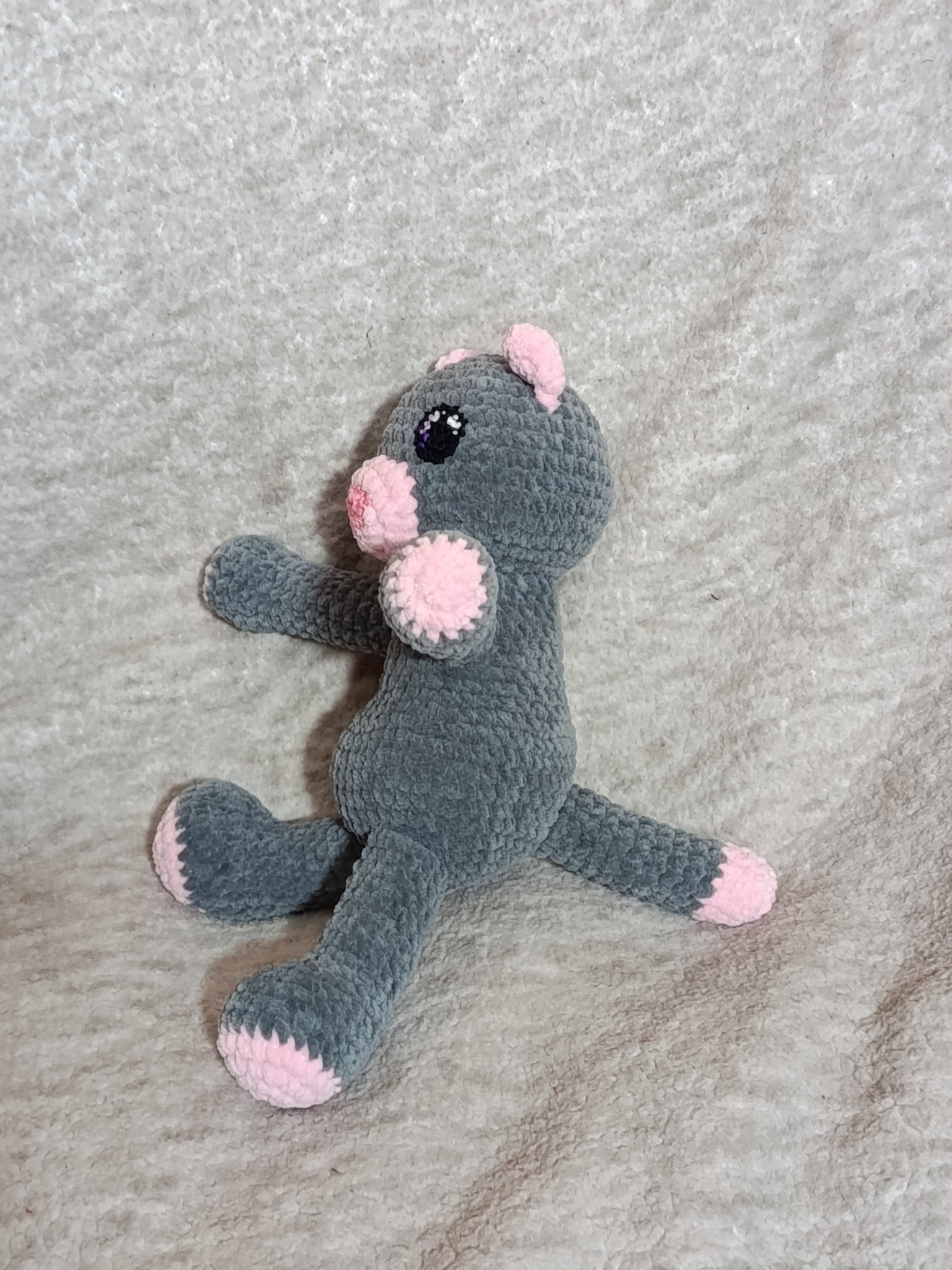 Sélène – Chatonne coquette _ gris et rose