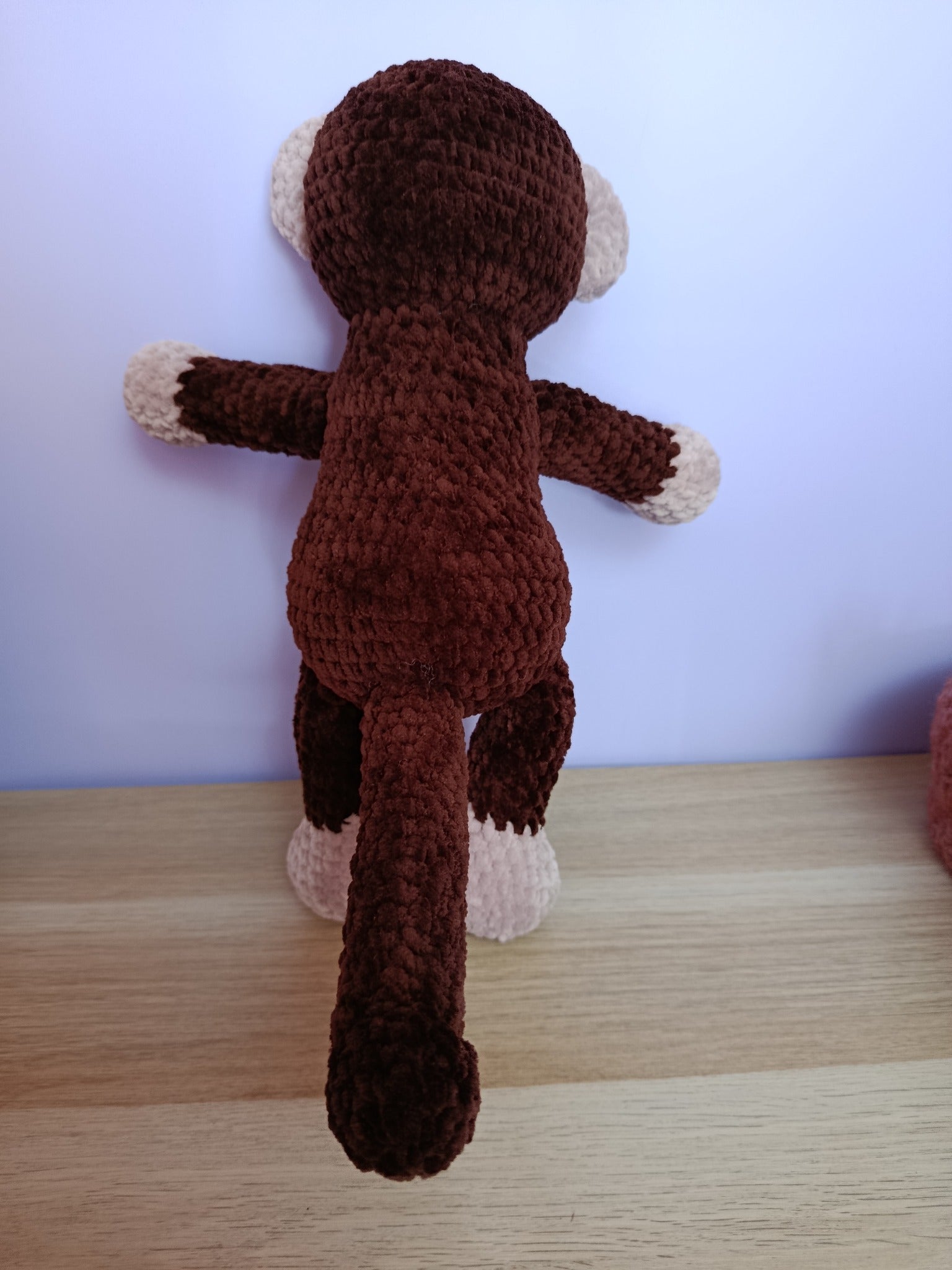 Aster _ Le singe affectueux _ brun et bois de rose