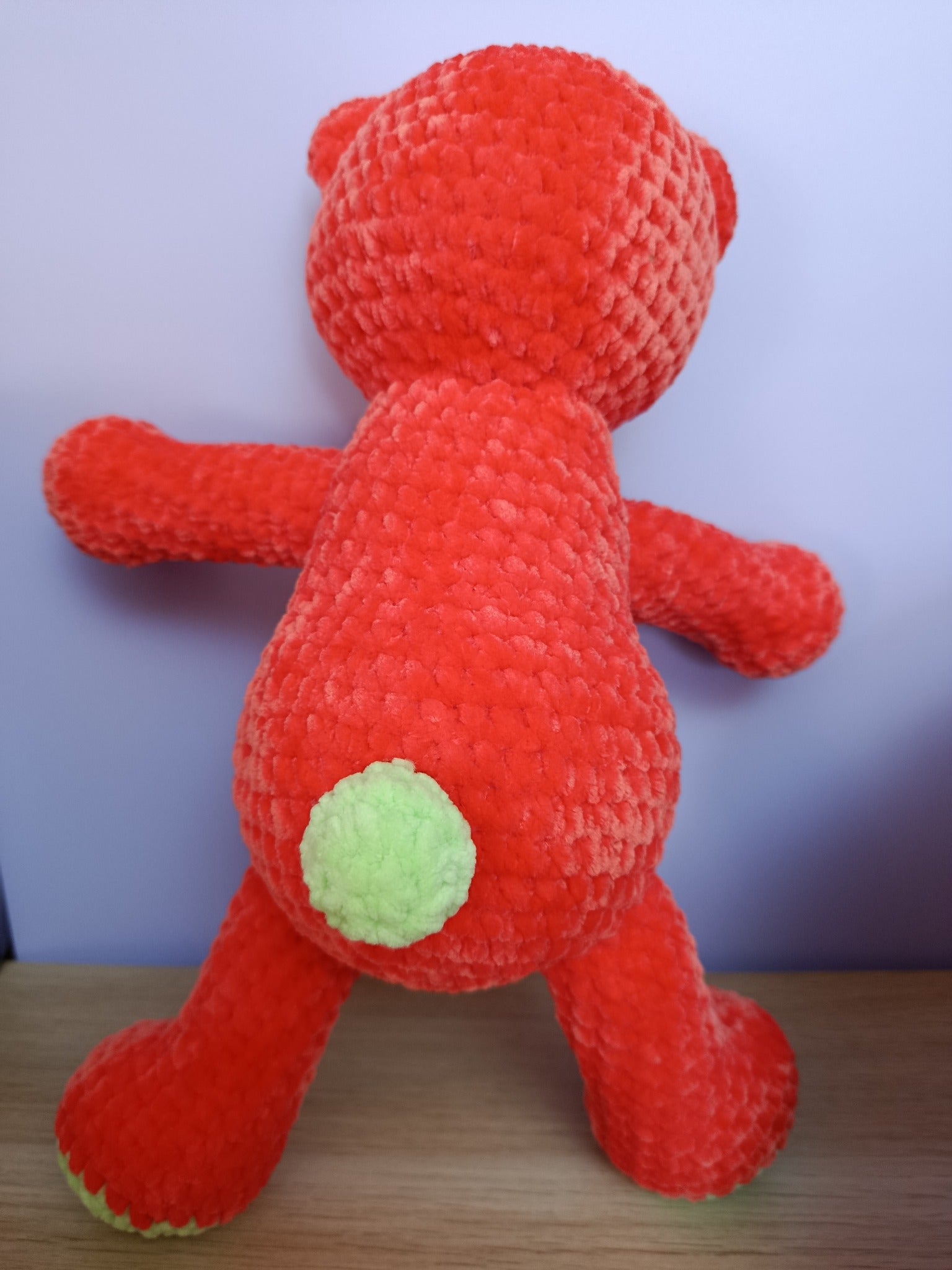 Lune _ Ourson câlin _ corail et vert glacé