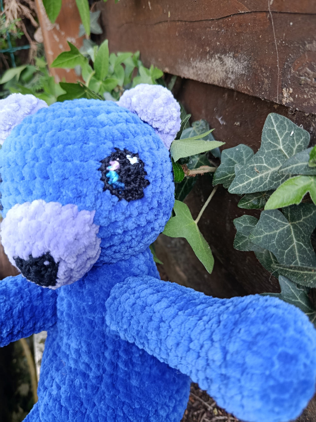 Lune _ Ourson câlin _ bleu vif et lavande
