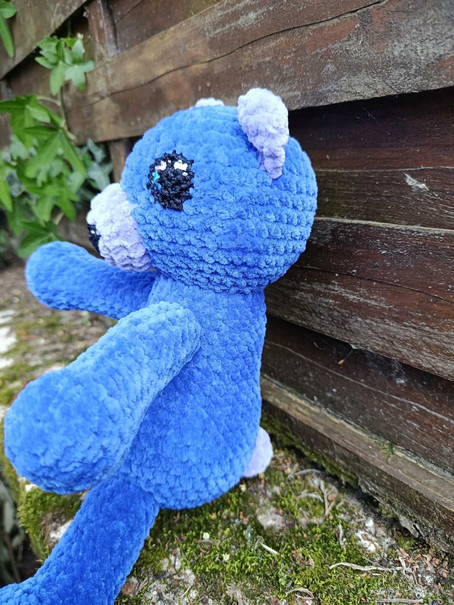 Lune _ Ourson câlin _ bleu vif et lavande